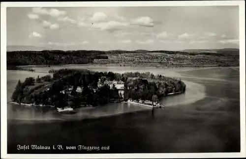 Ak Insel Mainau im Bodensee, Fliegeraufnahme