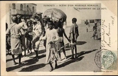 Ak Djibouti Dschibuti, Mariage Somalis, Transport de la Dot, Hochzeit, Transport dér Mitgift, Kamel