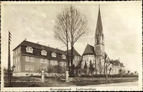 Ak Herzogenaurach in Mittelfranken, Liebfrauenhaus, Kirche, Eingangstor