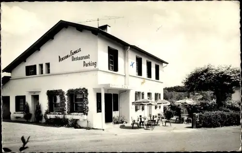 Ak Lourdes Hautes Pyrénées, Biscayo Pension de Famille, Straßenansicht