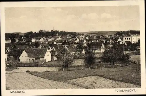 Ak Mainburg in Niederbayern, Totalansicht vom Ort