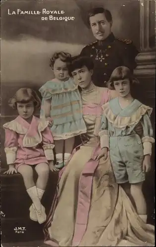 Ak Belgien, La Famille Royale de Belgique, König Albert I. von Belgien, Elisabeth Gabriele in Bayern