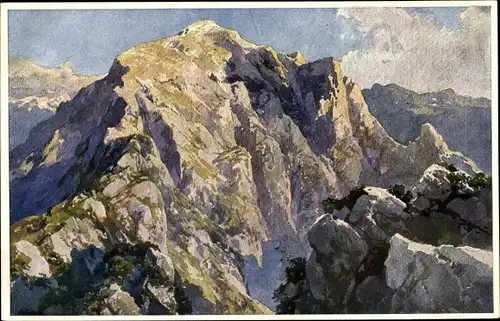 Künstler Ak Compton, Edward Theodore, Göllspitze, Berchtesgadener Alpen