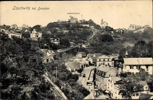 Ak Dresden Loschwitz, Standseilbahn, schöne Detailansicht