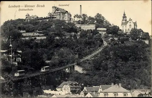 Ak Dresden Loschwitz, Standseilbahn, schöne Detailansicht