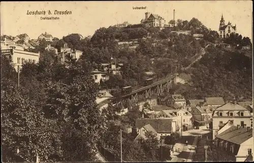 Ak Dresden Loschwitz, Standseilbahn, schöne Detailansicht