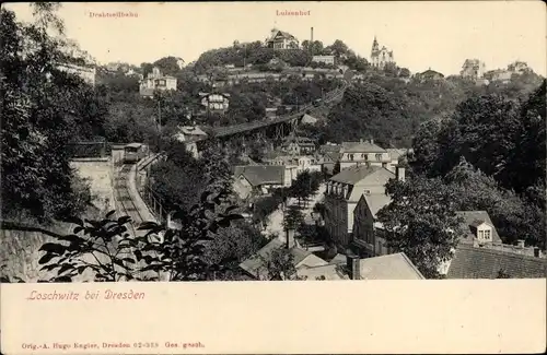 Ak Dresden Loschwitz, Standseilbahn, schöne Detailansicht
