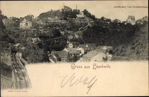 Ak Dresden Loschwitz, Standseilbahn, schöne Detailansicht