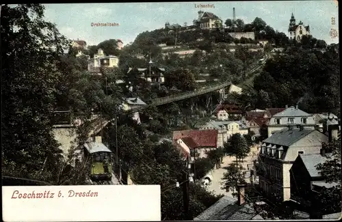 Ak Dresden Loschwitz, Standseilbahn, schöne Detailansicht