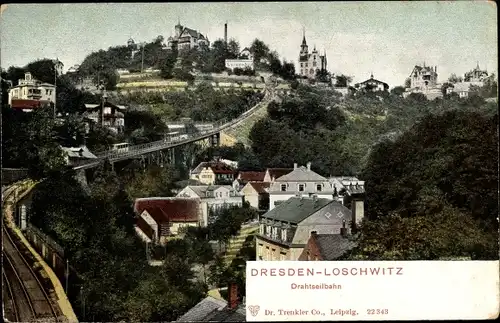 Ak Dresden Loschwitz, Standseilbahn, schöne Detailansicht