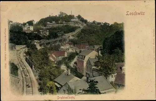 Ak Dresden Loschwitz, Standseilbahn, schöne Detailansicht