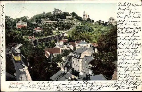 Ak Dresden Loschwitz, Standseilbahn, schöne Detailansicht