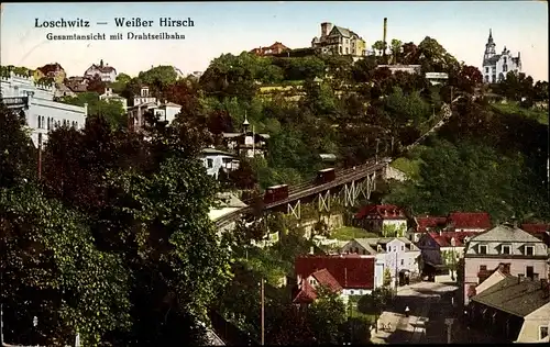 Ak Dresden Loschwitz, Standseilbahn, schöne Detailansicht