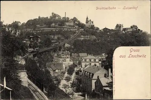 Ak Dresden Loschwitz, Standseilbahn, schöne Detailansicht