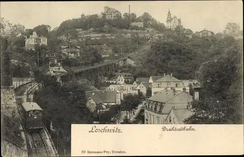 Ak Dresden Loschwitz, Standseilbahn, schöne Detailansicht