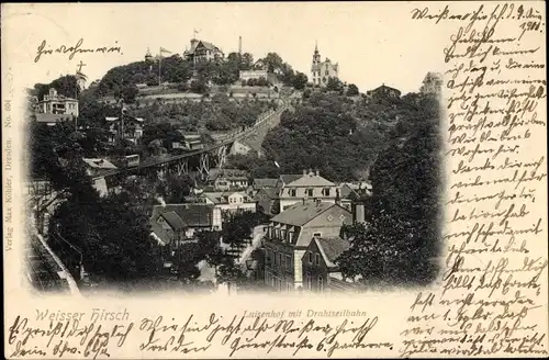 Ak Dresden Loschwitz, Standseilbahn, schöne Detailansicht