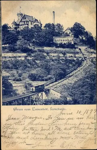 Ak Dresden Loschwitz, Standseilbahn, schöne Detailansicht