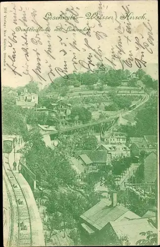 Ak Dresden Loschwitz, Standseilbahn, schöne Detailansicht