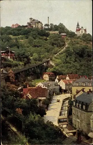 Ak Dresden Loschwitz, Standseilbahn, schöne Detailansicht