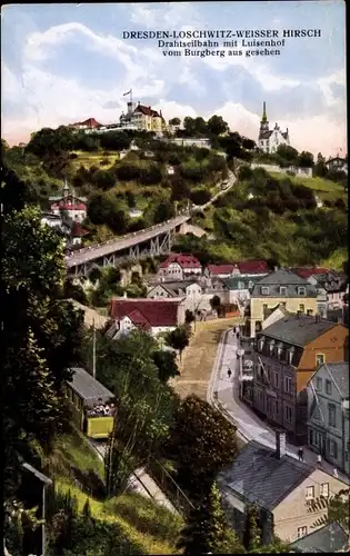 Ak Dresden Loschwitz, Standseilbahn, schöne Detailansicht