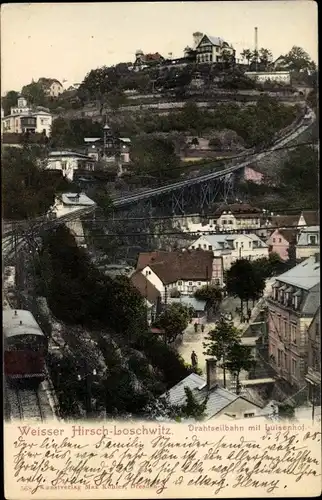 Ak Dresden Loschwitz, Standseilbahn, schöne Detailansicht