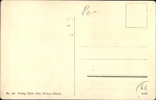 Ak Dresden Weißer Hirsch, schöne Detailansicht