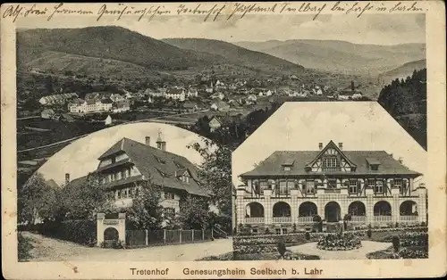 Ak Seelbach an der Schutter, Tretenhof, Genesungsheim, Panorama