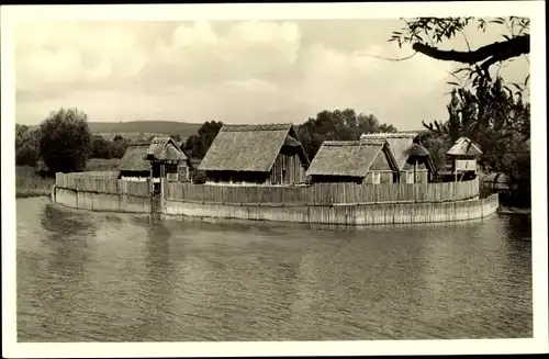 Ak Unteruhldingen Uhldingen Mühlhofen am Bodensee, Freilichtmuseum