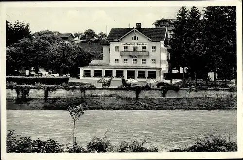 Ak Siegsdorf in Oberbayern, Gasthof und Cafe Forelle, Außenansicht