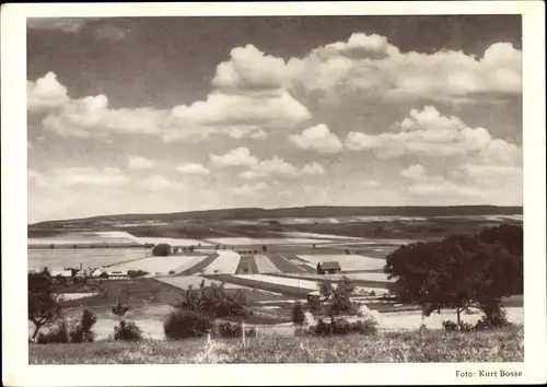 Ak Vahlberg Niedersachsen, Blick auf den Elm von der Höhe der Straße Gr. Vahlberg - Kl. Vahlberg