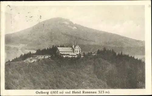 Ak Königswinter am Rhein, Ölberg, Hotel Rosenau, Außenansicht