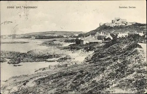 Ak Guernsey Kanalinseln, Cobo Bay
