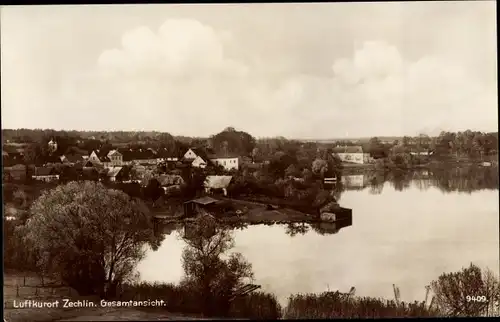 Ak Dorf Zechlin Rheinsberg, Gesamtansicht der Ortschaft