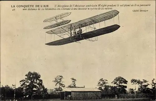 Ak La Conquete de l'Air, Aéroplane de l'Aviateur américain Wilbur Wright, Flugpionier