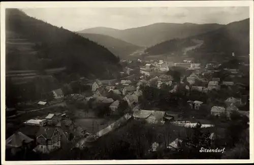 Ak Sitzendorf in Thüringen, Panorama, Vogelschau