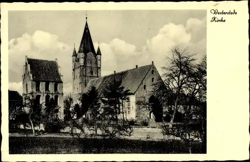 Ak Westerstede in Niedersachsen, Ansicht der Kirche