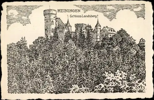 Künstler Ak Meiningen in Südthüringen, Schloss Landsberg