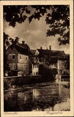 Ak Detmold in Nordrhein Westfalen, Burggraben