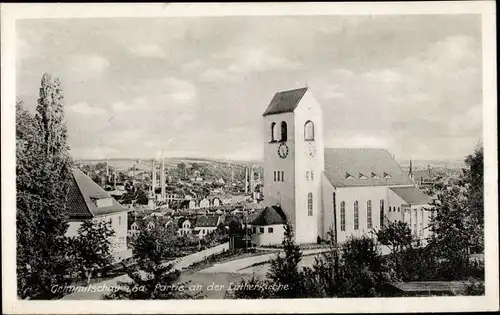 Ak Crimmitschau in Sachsen, Partie an der Lutherkirche