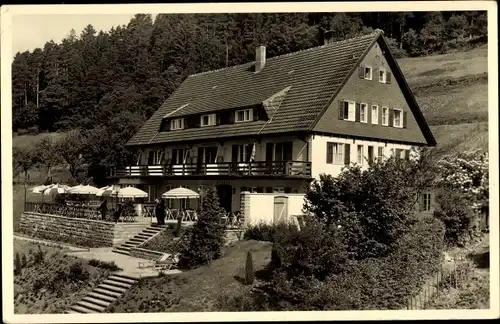 Foto Ak Alpirsbach im Kreis Freudenstadt, Gaststätte Burghalde