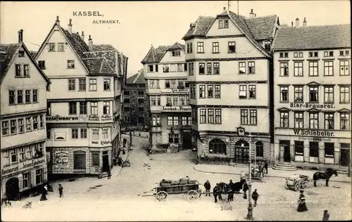 Ak Kassel in Hessen, Altmarkt, W. Schiebeler Brauerei, Restaurant von Johann Eckelmann