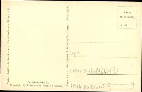 Ak Langensteinbach Karlsbad Baden Württemberg, Bibelheim, Fliegeraufnahme