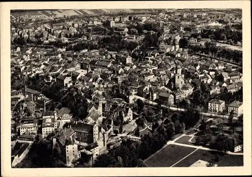 Ak Glauchau in Sachsen, Fliegeraufnahme, Panoramablick auf die Stadt