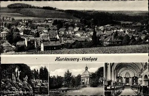 Ak Neviges Velbert Westfalen, Panorama, Christi Himmelfahrt, Kapelle a. Marienberg, Klosterkirche