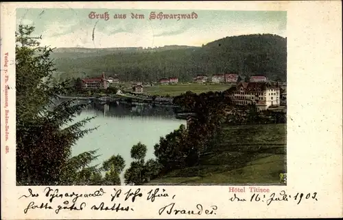 Ak Titisee Neustadt im Breisgau Hochschwarzwald, Teilansicht vom Ort, Hotel