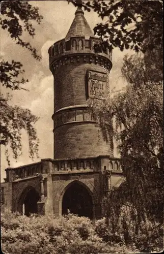 Ak Saarbrücken im Saarland, Blick auf das Winterbergdenkmal, Turm