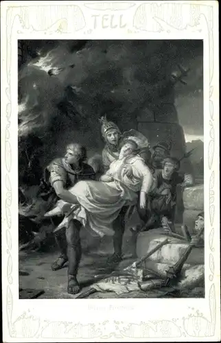 Künstler Ak Wilhelm Tell, Berta's Errettung, Theo Stroefer, Serie 467 Nr 8