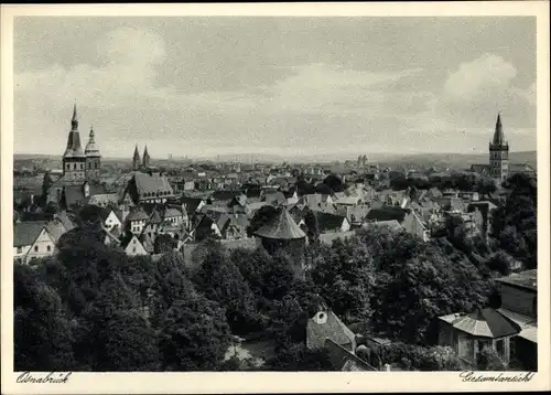 Ak Osnabrück in Niedersachsen, Gesamtansicht, Blick über die Dächer der Stadt