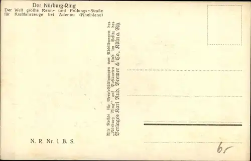 Künstler Ak Nürburg in Rheinland Pfalz, Nürburgring, Start und Zielplatz