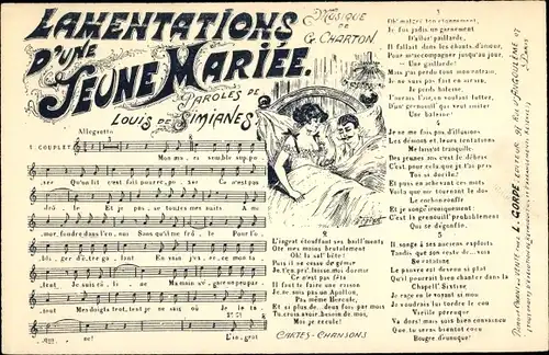 Lied Ak Lamentations d'une Jeune Mariée, Paroles de Louis de Simianes